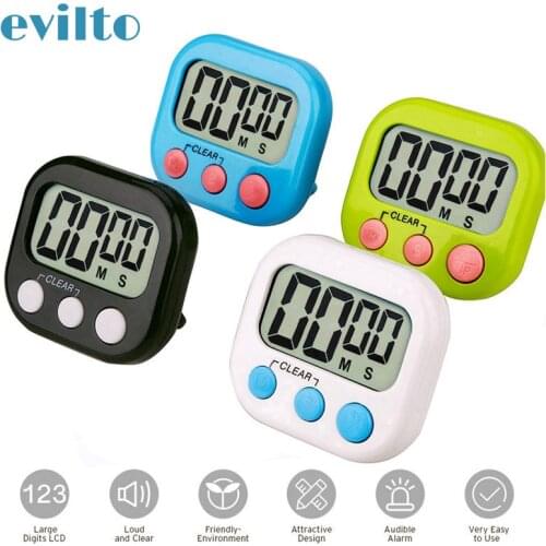 Kitchen Digital Timer Large Led Display Electronic Timer Loud Alarm Magnetic Backing Stand with Cooking Baking Countdown Timer