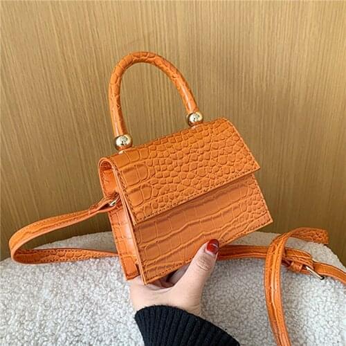 Crocodile Pattern PU Leather Small Flap Shoulder Bag Women Elegant Designer Handbag Evening Female Crossbody Bag