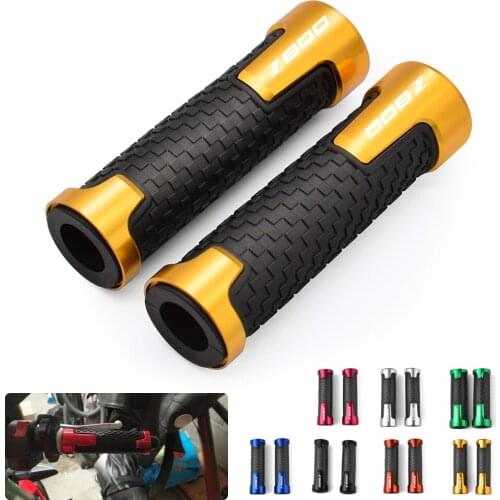 Motorcycle Rubber Plastic Carbon Hand Grips for Kawasaki Z800 Z 800 2013 2014 2015 2016 2017 22mm Handlebar Grips Accessories