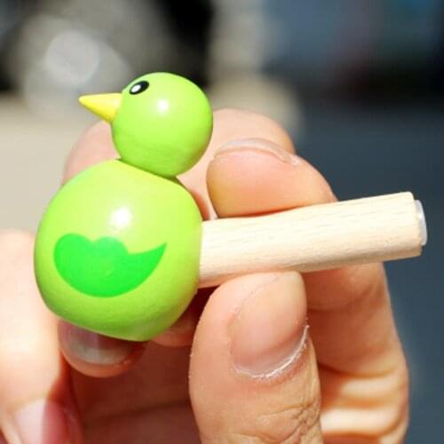New Bath Toy Wood Bird Whistle Bathtime Musical Toy Kid Early Instrument Q6PD