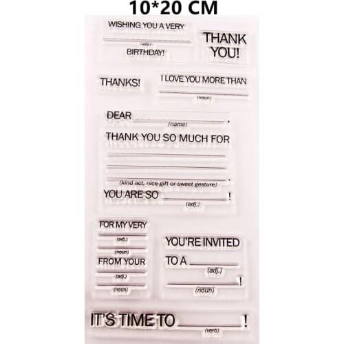 2021 New Words Clear Stamps DIY Scrapbooking Craft Supplies Rubber Silicon Seals Card Album Hobby ink pad Stamping