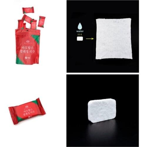 20pcs/pack Disposable Travel Towel Compressed Face Towel Compact Tablet Mini Wet Wipes Portable Napkin Gusset Towel Tissue