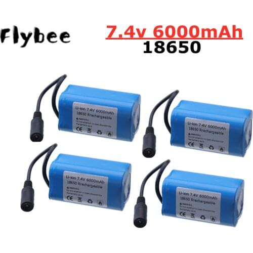 7.4V 6000mah 2S rechargeable Lipo battery For T188 T888 2011-5 RC Fish Finder Fishing Bait toys Boats Spare Parts