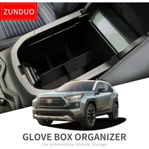ZUNDUO Car Armrest Box Interval Storage for Toyota RAV4 2019 2020 XA50 RAV 4 Storage Console Tidying Box Central Storage Box