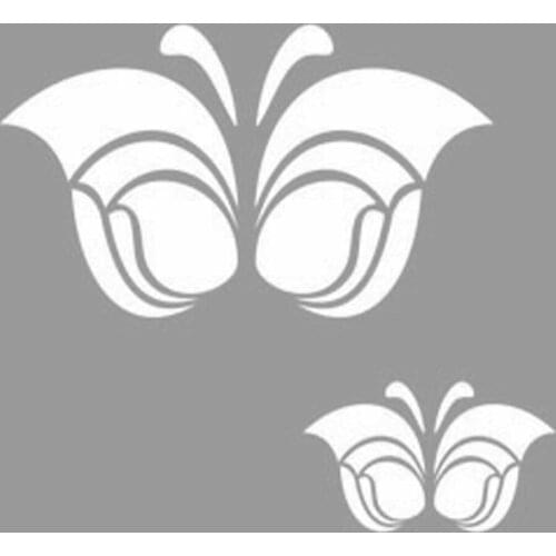 Striped Butterflies Stencil Design, Painting Template 30x30 Cm, Walls, Tiles, furniture For Easy and Practical Pattern Application