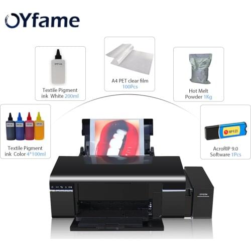 OYfame L805 A4 DTF Printer Heat Transfer Film Printer For A4 DTF Dircect Transfer Film For All Farbic A4 DTF Printing Machine