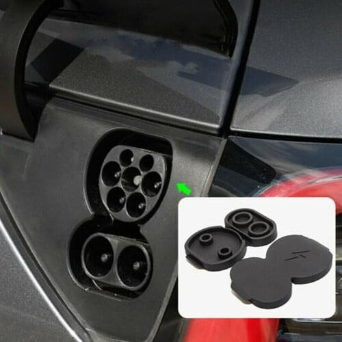 Car Charging Port Dust Plug for Tesla Model 3 2017-2020 Silicone Waterproof Dustproof Protective Cover for EU/US Version