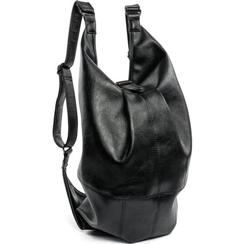 New Fashion Anti-theft Backpack Men Bags Travel Casual Shoulder Bag Leather Motorcycle PU School Backpacks College Back Bolsos
