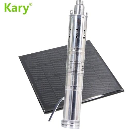 Kary dc 24v max head 40m solar water pump for deep well 1.28inch outlet 3T/H 0.5hp low pressure pumps submersible