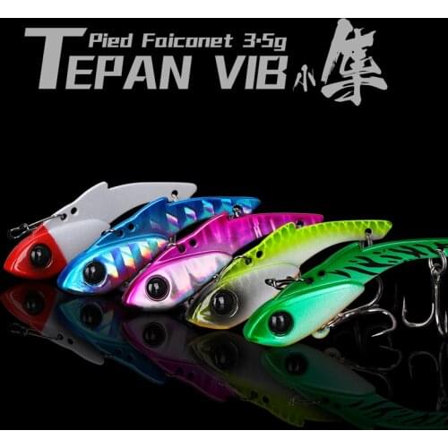 TSURINOYA NEW Vibration Hard Bait AJING Lure 34.5mm 3.5g Winter VIB Fishing Lures Rochfish Barracuda Pike