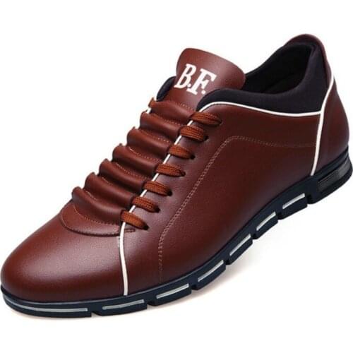 Dropshipping 38-47 Men Casual Shoes Business Leather Shoes 5 Colors Round Shoes for Men Spring Leather Mens Shoes Sports Shoes