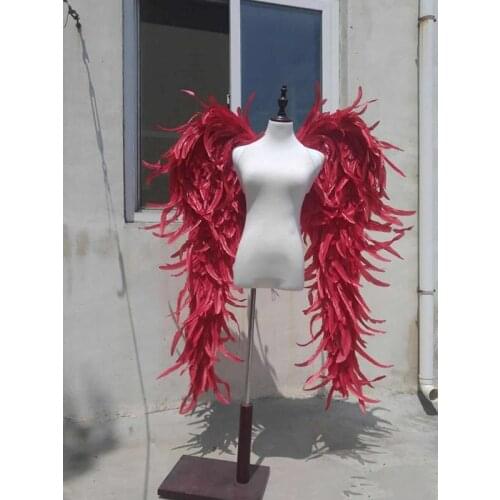 Adult Unique Cosplay costumes Black Devil Angel wings high quality red feather wings Cosplay props for Cosplay Party Show