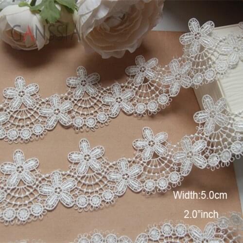 1 Yard Width:5cm Attractive Flower Design Embroidery Laces Water Soluble Trimming Lace for DIY Sewing Embellishment(SS-2475)