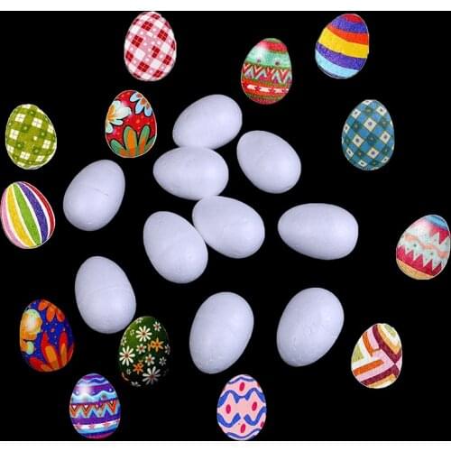 10pcs/set 3-7cm Modelling Polystyrene Styrofoam Foam Egg Ball For DIY Christmas Day Or Easter Day Decoration DIY White Craft