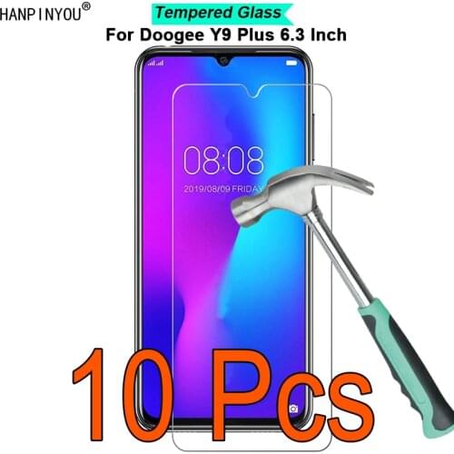 10 Pcs/Lot For Doogee Y9 Plus Y9Plus 6.3" 9H Hardness 2.5D Ultra-thin Toughened Tempered Glass Film Screen Protector Guard