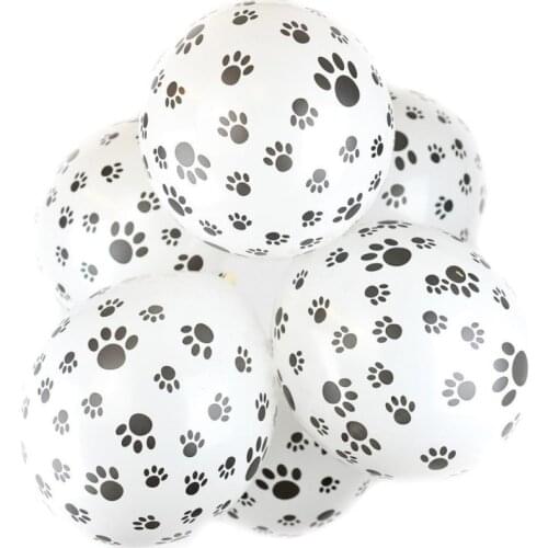 10pcs Cute Dog Paws Print Balloons White Latex Balloons Kids Birthday Gift baby shower Party Toys Home Decoration 12 Inch