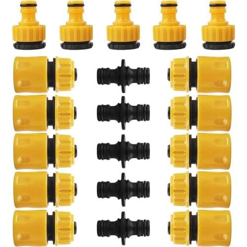 20 Pcs Garden Hose Connector Set, Connector Hose End Connector Double Hose Connectors Extender Hose Quick Connectors