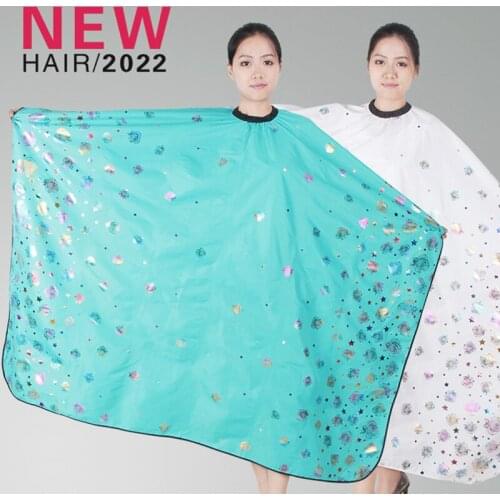 2016 1Pcs Big Size Salon Hairdressing Floral Pattem Cut Hair Apron Blue Hair Cutting Cape Barber Gown Styling Tools Parrucchiere