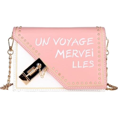 2021 Casual Solid Pu Leather Crossbody Bags For Women with Scarves Golden Chain Messenger Bags Mini Small Flap Bag Girls