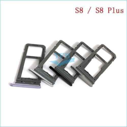 5PCS Sim Card Holder Slot Micro SD Tray For Samsung Galaxy S8 G950 S8 Plus G955 Replacement Adapters