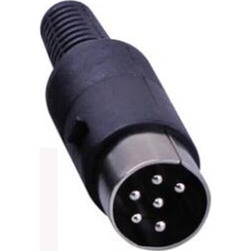 6pcs DIN Male Plug Cable Connector 6 Pin