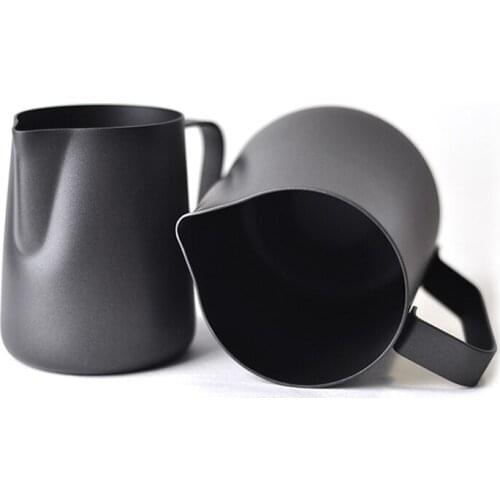 Black Coating Non Stick Stainless Steel Milk Frothing Pitcher Cup Stainless Steel Espresso Coffee Barista Latte Cappuccino Mug