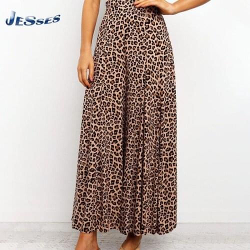 High Waist Pants Womens Summer Urban Leopard Print Casual Wide-leg Trousers Female Loose Straight Pants Spring Comfy Sweatpant