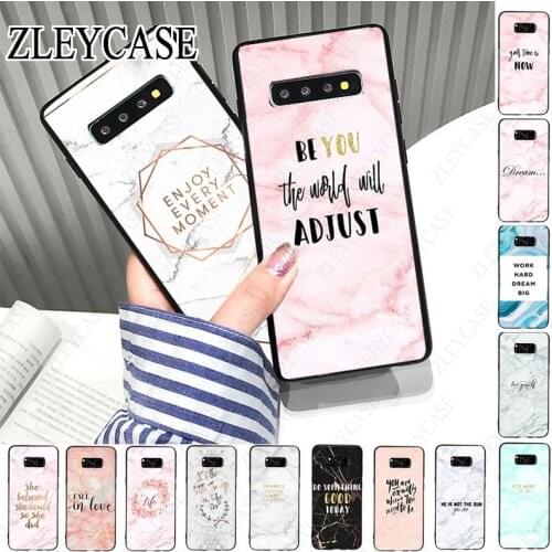 Gold pink marble love Quotes Word Phone Case For samsung galaxy s10plus s10e s10lite s9 s8plus s20plus s7 s6edge s20ultra case