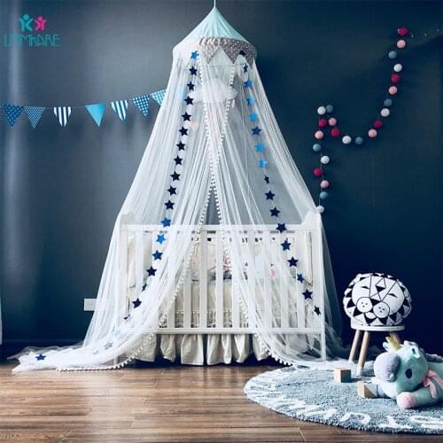 Baby Crib Netting Cotton Children Princess Bed Tent Curtain Mosquito Net Kid Infant Childrens room Decoration Baby Bedding Set