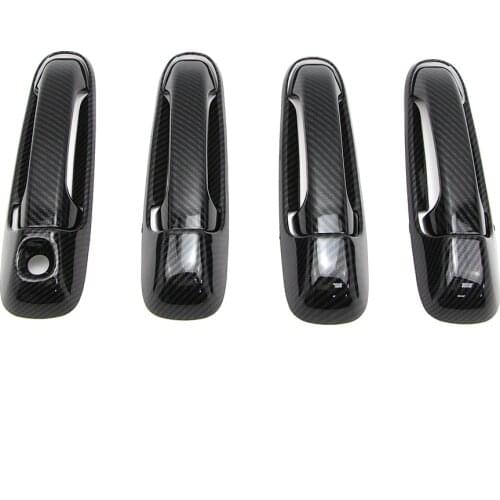 Door Handle Cover for 2002-2008 Dodge Ram 1500 / 2003-2009 2500 3500 Carbon Fiber Style Exterior Molding Trim Decor Accessories