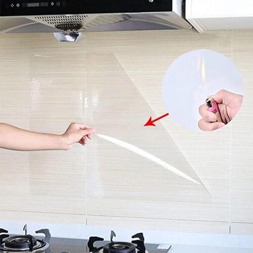 Kitchen Oil Proof Wall Sticker Clear Glossy Self Adhesive Film Covering Removable Protective Film Shelf Drawer Liner 1/3/5/10M
