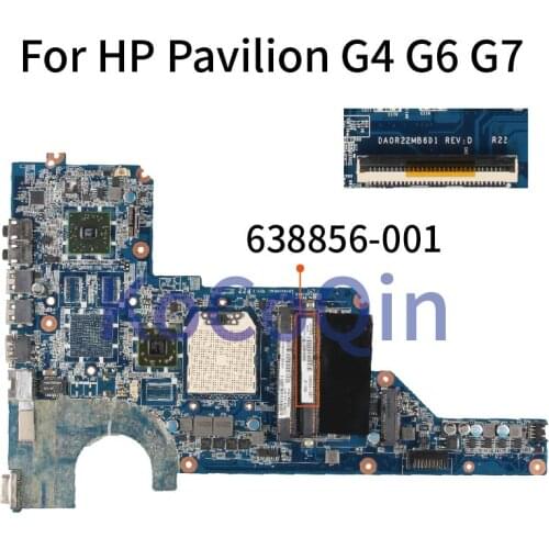 KoCoQin laptop Motherboard For HP Pavilion G4 G6 G7 AMD Mainboard DA0R22MB6D1 638856-001 638856-501 DDR3
