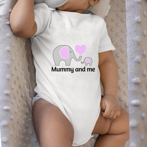 Mummy and Me Printed Newborn Cute Baby Clothes Ropa De Recien Nacido Children Jumpsuits New Born Toddler Romper
