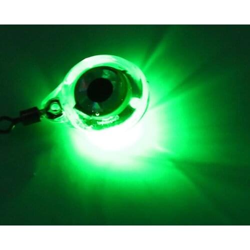 Mini Fishing Lure Light LED Deep Drop Underwater Eye Shape Fishing Squid Fishing Bait Luminous Lure for Attracting Fish