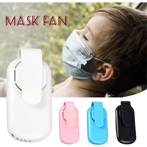 Reusable Portable Fan For Face Mask Clip-On Air Filter USB Rechargeable Exhaust Mini Fans Personal Wearable Air Purifiers
