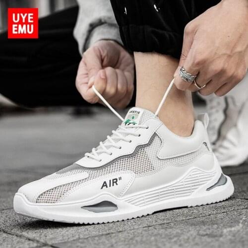 UYEEMU 2021 Summer New Mens Shoes Personality Trend Sports And Leisure All-Match Mesh Hollow Sneakers Running Shoes Size 39-44