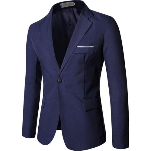 2021 Mens Single Business Casual Blazers Men Blazer Slim Fit Slimming Blazers with Slit Back Mens Suit Jacket Blazers