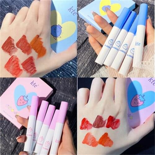 5Pcs Cigarette Lip Gloss Set Long Lasting Moisturizing Lips Makeup Matte Velvet Waterproof Non-stick Cup Lipstick Cosmetic