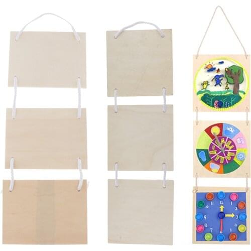 Unfinished Wood Plaque MDF Hanging with Rope for Wood Art Wedding Decoration