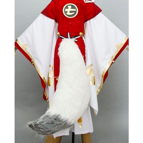 Onmyoji Cosplay Tails Fox Demon Awake Unawakened Awake Tail Prop for Halloween Cosplay Fancy Dress Party Accessories White Tail