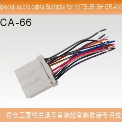 Plugs Into Factory Harness For Mitsubish Grandic Radio Power Wire Adapter / Aftermarket Stereo Cable / Male DIN To ISO