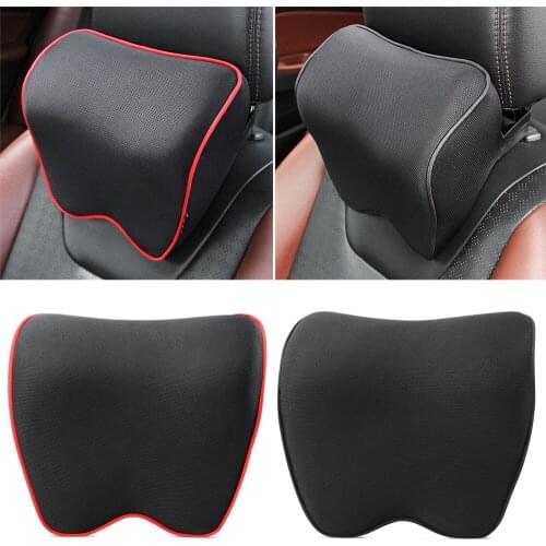 Car Headrest Pillow Neck Memory Lumbar Support Cotton Breathable Auto Neck Rest Headrest Cushion Seat Pillow