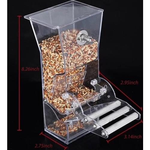 Hanging Bird Feeder for Cage Bird Feeder House Bird Feed Box Hanging Parrot Food Feeder Container Outdoor Feeding Birdfeeders