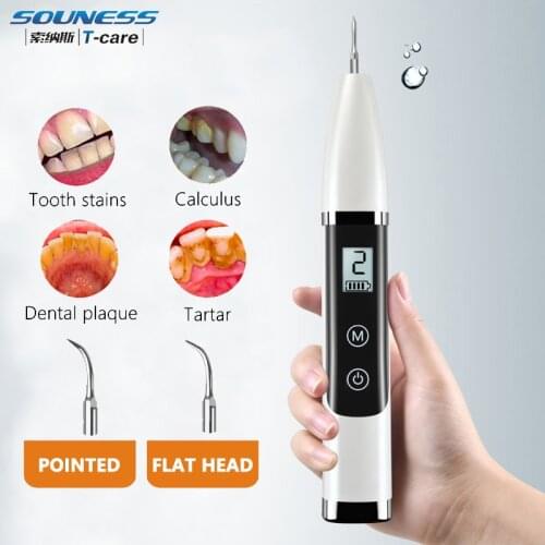 SOUNESS 5 Modes Ultrasonic Calculus Remover Dental Scaling Electric Portable Scaler Sonic Smoke Stains Tartar Plaque Teeth