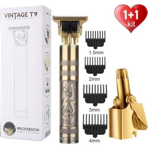 Professional Hair Trimmer Set Mens Shaver 0MM T Hair Clipper Electric Razor Shaving Barber Hair Cutting Machine Beard Cutter