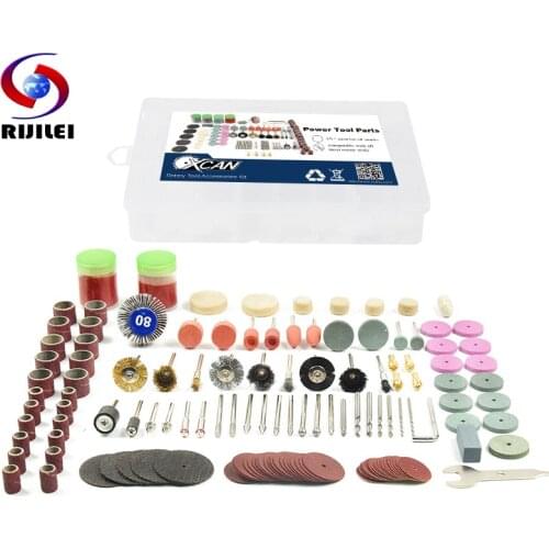 RIJILEI 136Pcs Dremel Rotary Tool Accessory Attachment Set Kits Grinding Sanding Polishing Sander Abrasive For Grinder (DM013T1)