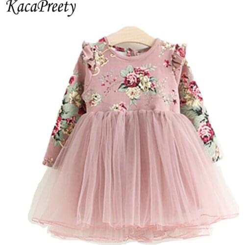 Xmas baby girls dress red/pink Tulle Flower Gown Fancy Bridesmaid Dress toddler baby girls clothing bebe vestidos new year