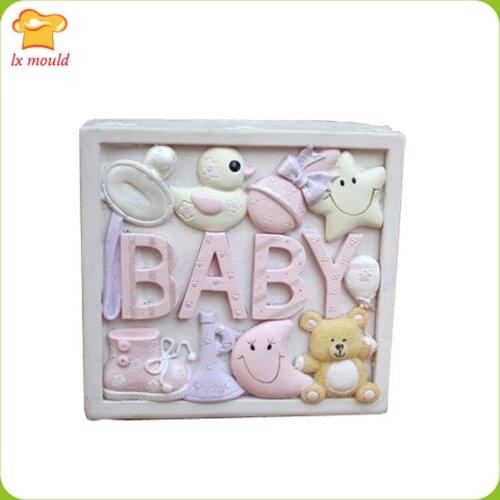 Baby Horse Bear Little Yellow Duck Fondant Silicone Molds DIY Plaster Soap Resin Tools Baking Cake Decoration Tool