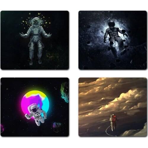 Astronaut Silicone large/small Pad to Mouse Game Non slip Cushion Square Thickness 2mm