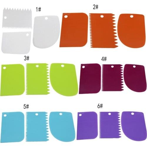 3PCS/Set Baking & Pastry Spatulas Cakes Cutter Tools Bread Slicer Baking Multifunctional Irregular Teeth Edge DIY Cream Scraper